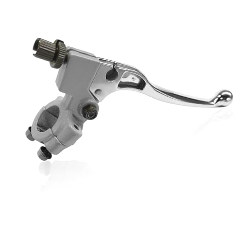 KVAEY Motorcycle Clutch Lever, 7/8" 22mm Left Handlebar Folding Brake Lever Perch, Clutch Handle Lever Replacement (Silver) - color: Silver