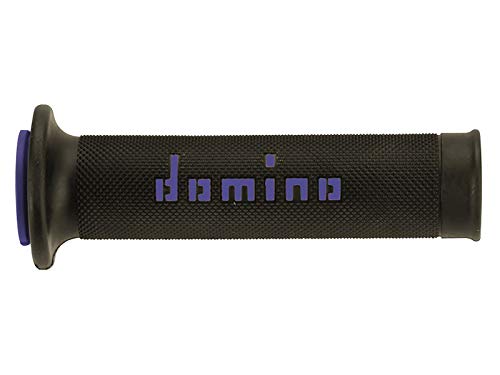 G2 by Domino Moto GP Motorcycle Grips for 7/8" (22mm) Handlebar (Pair) - color: Black / Blue