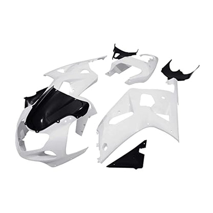 SLMOTO Unpainted INJECTION MOLDED ABS Fairing Kit Bodywork Fit for Suzuki GSXR600 GSXR750 2001 2002 2003 - color: Black