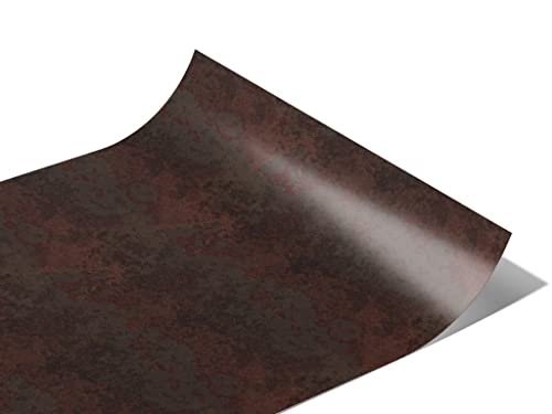 Rwraps Burned Metal Rust Matte Vinyl Film Wrap 59in x 1ft Vinyl Vehicle Car Film Sheet Roll - color: Burned Metal Rust Matte, size: 59in x 1ft W/ Application Card