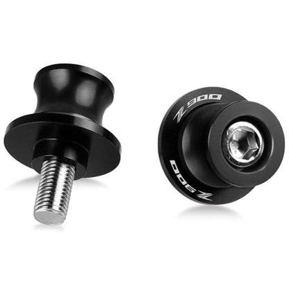 2pcs M8 Z900 Swingarm Spools,Swingarm Spools Sliders CNC Swing Arm Stand Screw Compatible With Z900 2000-2025(Black) - color: Swingarm Sliders-black