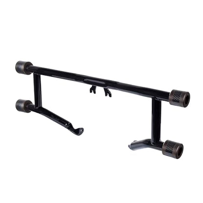 Advanblack Protek Two Step Highway Peg Crash Bar with CNC Slider Fit for 2014-2025 Harley Touring Road Glide Street Glide Electra Glide – Engine Guard Performance Upgrade (Bronze CNC w/Carbon Inlay) - color: Bronze CNC w/Carbon Inlay