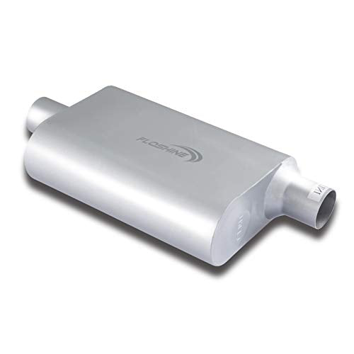 Universal Mufflers Dual Chamber 2.25" offset inlet (ID) 2.25" center outlet (ID) Performance Automotive Muffler Exhaust FH42441 - size: 2.25"