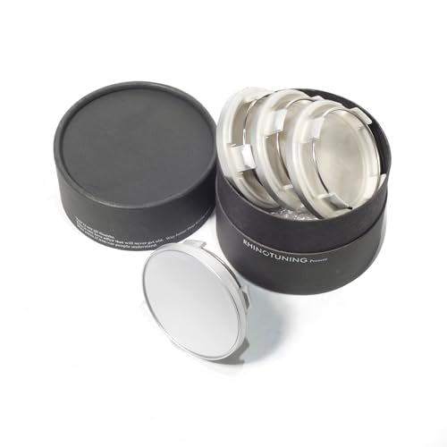 Rhinotuning 71mm(2.78in)/61mm(2.39in) Silver Car Wheel Center Hub Caps Set of 4 for Germany CF CH CH-R CK VZ #09.24.467#09.24.486#09.24.494#56.24.120 - color: Silver