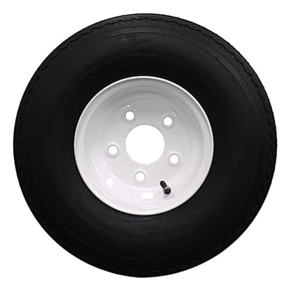 Antego 5.70-8 Trailer Tire & Wheel, Load Range C, 5 Lug White, Set of 2