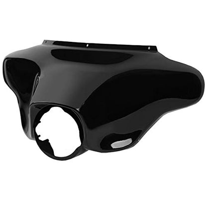 TCMT Batwing Inner & Outer Cowl Fairing & 8" Windshield Fit For Harley Touring Street Glide FLHX Electra Glide Ultra Classic FLHT FLHTC FLHTCU 1996-2013 (Inner Outer Fairing 8" Windshield) - color: Black Fairing Set#5