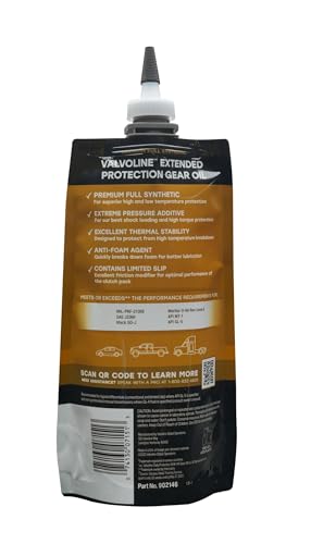 Valvoline FlexFill Extended Protection Full Synthetic 75W-90 Gear Oil 1 QT Pouch - size: 75W-90, style: Extended Protection