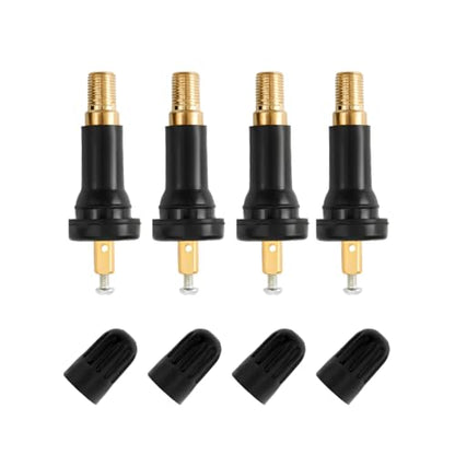 4 PCS TPMS 20008 Tire Valve Stem, Rubber Snap-in Tire Valve Stem Replacement Set, Tubeless Tire Pressure Sensor Valve stem for Charger Enclave Escalade Avalanche Sierra - color: 4PCS