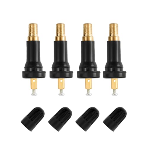 4 PCS TPMS 20008 Tire Valve Stem, Rubber Snap-in Tire Valve Stem Replacement Set, Tubeless Tire Pressure Sensor Valve stem for Charger Enclave Escalade Avalanche Sierra - color: 4PCS