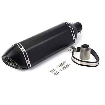 PACEWALKER Motorcycle Exhaust Muffler 1.5-2" Inlet, 38,51mm, Matt Black - size: Matt black