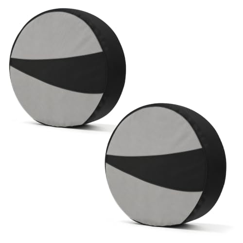 Explore Land Tire Covers 2 Pack Fit Tire Diameters 26"-28.75", Black & Gray - size: M (Fits Tire Diameters 26''-28.75''), style: Black & Gray - 2 Pack