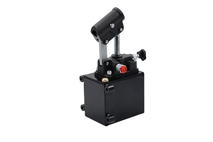 Spare Parts Holland - Single Acting Hydraulic Piston Hand Pump with Release Knob, Hand Operated Hydraulic Pump 3/8" NPTF Ports (1.5 CID 1 Qrt Tank (0.27 Gal) - size: 1.5 CID 1 Qrt. tank (0.27 Gal)