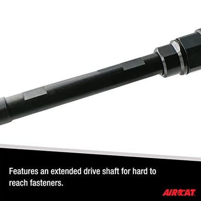 AIRCAT Pneumatic Tools 808-15-25: 15.3 Inch Long Reach Ratchet 200 RPM, 30 ft-lbs Maximum Torque - 1/4-Inch - size: 1/4-Inch (Pack of 1)
