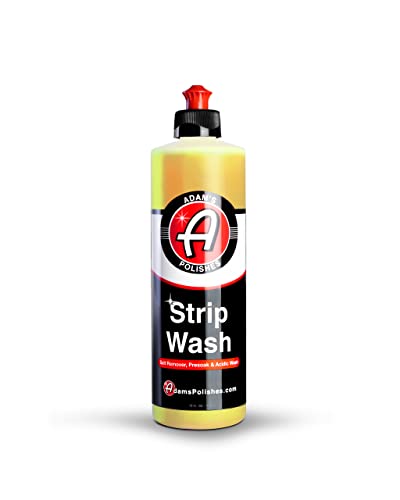Adam's Polishes Strip Car Wash Soap (16 oz) - Sealant & Wax Remover Shampoo Salt Remover, Presoak, & Acidic Wash | Thick Suds For Use Cleaning Kit, Foam Cannon, Foam Gun, Sponge, Mitt, Chamois - size: 16 Fl Oz (Pack of 1)