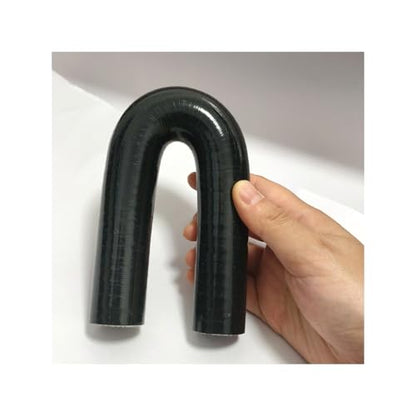 ID 7/8" inch 22mm Coupler Hose U Bend Shape 180 Degree Elbow High Temp 4-Ply Reinforced Silicone Intercooler Hose Intake Boots - size: 7/8"(22mm)