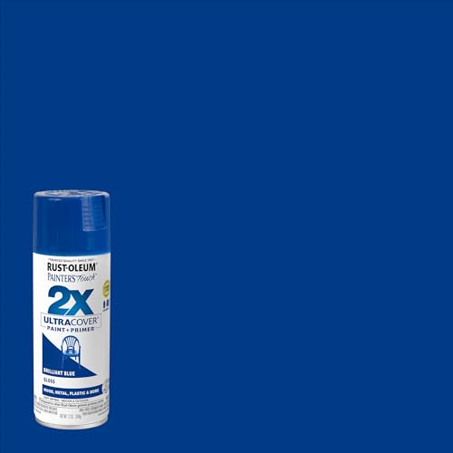 Rust-Oleum Painter's Touch 2X Ultra Cover Spray Paint, Gloss Brilliant Blue - color: Gloss Brilliant Blue, size: 12 Ounce (Pack of 2)
