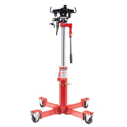 SUNEX Tools 1,000 lb. Air and Hydraulic Telescopic Transmission Jack with Adjustable Saddle Arms, 35.5 in. to 73.5 in. Lift Range, Model 7796 - style: 1/2-Ton Air/Hydraulic Trans-Jack