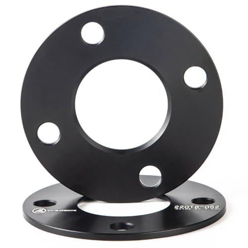 Black Forged 5x110 Hubcentric Wheel Spacers 10mm with 65.1mm Center Bore (No Lip) Compatible with Jeep-Chevy-Pontiac-Saab 5 Lug - Pack of 2 - size: 10mm - Pack of 2