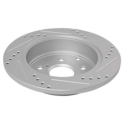 TRQ Performance Front and Rear Brake Rotor Set Coated Drilled Slotted - style: BRA15025