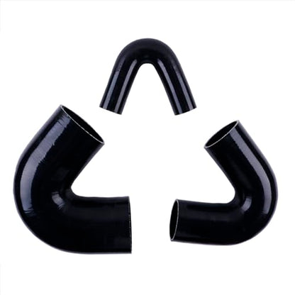 135 Degree ID 3"(76mm) Elbow Silicone Hose Intake Intercooler Coupler 3 inch Pipe,Length 102mm One Leg,4-Ply Thickness 5.4 mm - size: 135ID76(3")