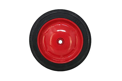 Shepherd Hardware 9593 7-Inch Semi-Pneumatic Rubber Tire, Steel Hub with Grafoil Bearings, Diamond Tread, 1/2-Inch Bore Offset Axle - color: Black, size: 7-Inch, style: 7-Inch, Grafoil Bearings