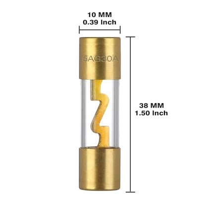 VEXUNGA 4-8 Gauge AWG Inline 30 Amp Fuse Holder with 30A AGU Fuses for Car Audio Alarm Amplifier Subwoofer in-line Fuse Holders (30Amp) - size: 30A