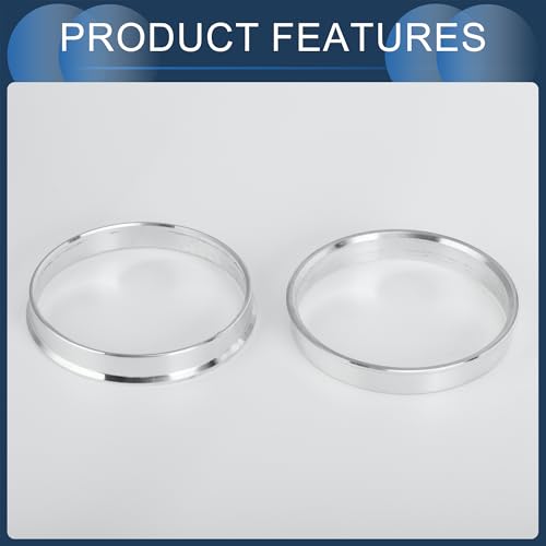 Hub Centric Rings, 63.4mm ID to 67.1mm OD Vehicle Wheel Hubrings Aluminum Alloy, 4 Pcs - size: 63.4mm to 67.1mm