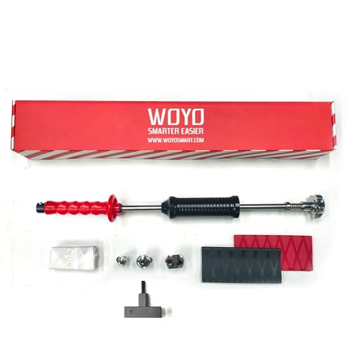 WOYO PDR200 PDR Slide Hammer Dent Puller with Cold Glue & 3pcs Stainless Steels Tabs & Long Tabs Adapter & 2pcs Handle Cover, Car Dent Removal Tool Automotive Repair Dent Kits