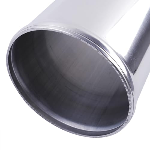 Aluminum Pipe Tube Intercooler Hose OD89mm(3.5"), 6061 Aluminu Air Intake Tube, Length 11.8" (300mm), Thickness 2mm Silver Aluminum Alloy Exhaust Pipe - size: OD89(3.5"), style: Straight