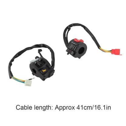 Acouto Motorcycle Handlebar Control Switch 7/8" Left & Right Side Handlebar Horn Turn Light Control Headlight On/Off Engine Stop Electric Start Switch 1 Pair