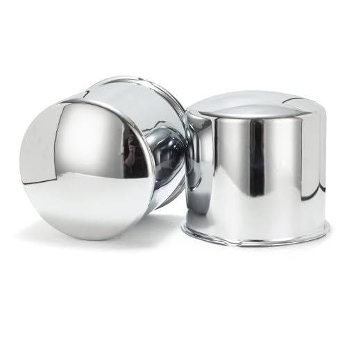 2Pcs 5.15" OD 4.91" H Domed Style Trailer Wheel Center Caps for Rim - color: Chrome, size: 5.15" OD 4.91" H