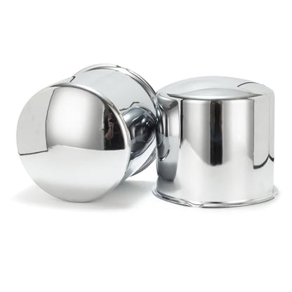 2Pcs 5.15" OD 4.91" H Domed Style Trailer Wheel Center Caps for Rim - color: Chrome, size: 5.15" OD 4.91" H
