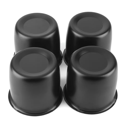 Rtrhinotuning Stainless Steel Push Through Center Caps 3.31" for Trailer Truck Rv Wheel Rims Chrome Trailer Hub Cap 3.03" Hight 4 PCS Wheel Center Caps - color: Black, size: 3.37" Center Hole, 3.03" Height