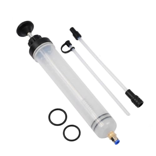 500CC Car Fluid Extractor, Automotive Fluid Extractor with 2 Extraction Tubes, Manual Extraction and Fill Pump, Universal Oil Change Syringe for Car, Motorcycle (Transparent)