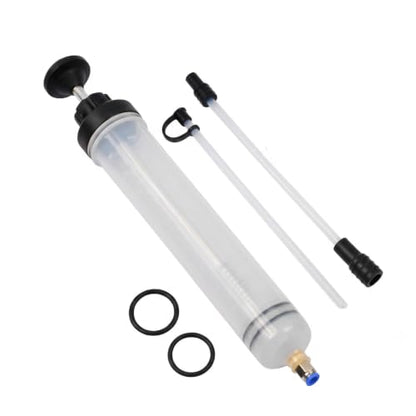 500CC Car Fluid Extractor, Automotive Fluid Extractor with 2 Extraction Tubes, Manual Extraction and Fill Pump, Universal Oil Change Syringe for Car, Motorcycle (Transparent)