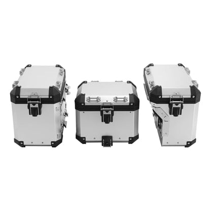 TCT-MOTORPARTS Pannier Saddle Bags Trunk Luggage Box Fits for BMW R1200GS 13-18 R1250GS 19-24 23 - color: Chrome Saddlebags (48L)+Trunk (38L)