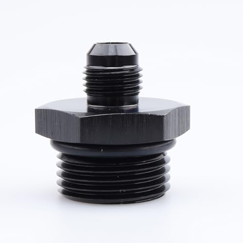 AC PERFORMANCE -6 AN Male Flare to -12 ORB Fitting Aluminum Black - color: Black, size: 6AN to 12AN ORB