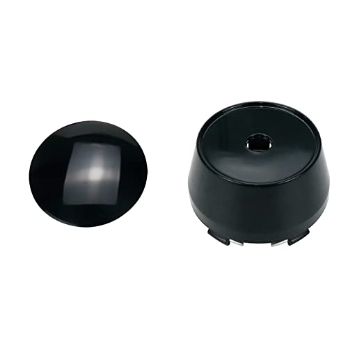 Modengzhe 4PCS Wheel Center Caps, 60mm Wheel Rim Hub Center Covers (Black) - color: Black