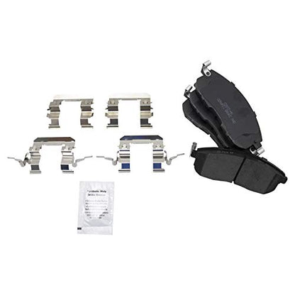 TRQ Front and Rear Brake Pad and Rotor Set Ceramic - style: BKA11157