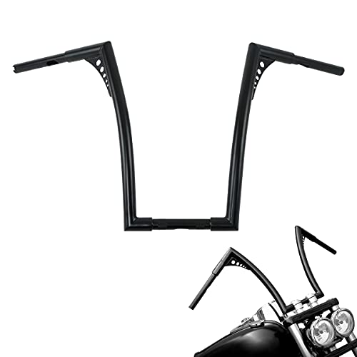 XMT-MOTO 18" Rise 1-1/4 Ape Hangers Handlebar Fit For Harley FLST FXST XL - color: Gloss Black, size: 18 INCH