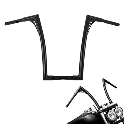 XMT-MOTO 18" Rise 1-1/4 Ape Hangers Handlebar Fit For Harley FLST FXST XL - color: Gloss Black, size: 18 INCH
