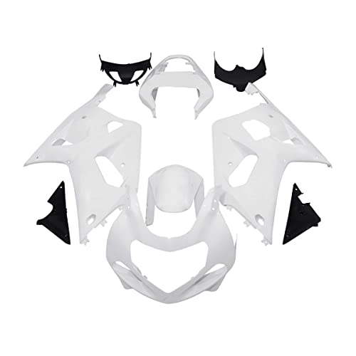 SLMOTO Unpainted INJECTION MOLDED ABS Fairing Kit Bodywork Fit for Suzuki GSXR600 GSXR750 2001 2002 2003 - color: Black