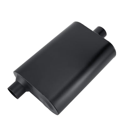 Mufflers 2 Chamber 2.25" Universal Muffler Performance Exhaust Muffler 2.25 IN Pipe,Aggressive Sound,Black(2.25" offset in/center out/overall 18") - size: 2.25" offset in | 2.25" center out | overall 18", style: Offset in | Center out