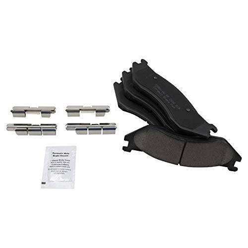 TRQ Front and Rear Brake Pads Ceramic - color: Ceramic, size: BFA12933
