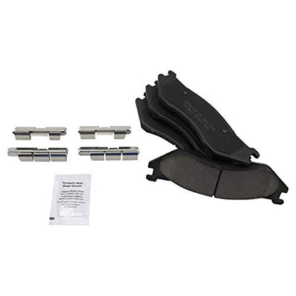 TRQ Front and Rear Brake Pads Ceramic - color: Ceramic, size: BFA12933