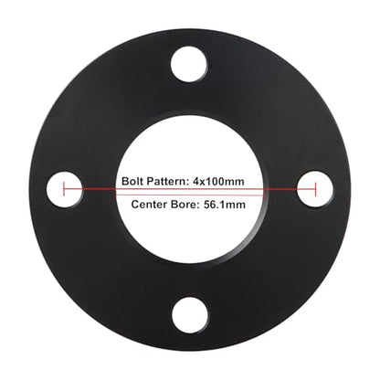 Black Forged 5x108 Hubcentric Wheel Spacers 10mm with 63.4mm Center Bore (NO Lip) Compatible with Ford-Volvo-Jaguar-Land-Rover 5 Lug - Pack of 2 - size: 10mm - Pack of 2