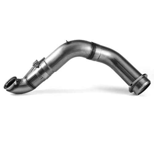 Stainless Steel Exhaust Pipes for 2015-2019 Ford F250 F350 F450 F550 6.7L 4" Powerstroke Diesel - size: for 2015-2019 F250 F350 F450 F550