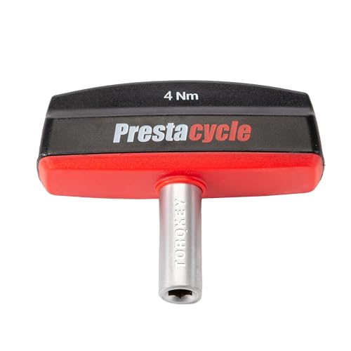 Prestacycle Pro TorqKeys 4Nm T-Handle Torque Limiting Tool – Torque Wrench Bit with Ergonomic Low-Profile Grip, Magnetic 1/4" Hex Bit Retention, Durable Zinc Shaft - size: 4Nm