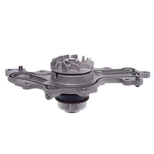 AUQDD AW6348 Water Pump Kit (W/Double-Row Sprocket;For 3.5L/3.7L) Fit For 2012-2018 Ford Edge Flex Explorer Taurus /2013-2016 Lincoln MKS MKZ,12-18 MKT MKX (Replace # 252-955 19326227 AA5Z8501C) - size: AW6348