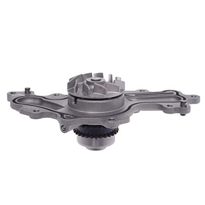 AUQDD AW6348 Water Pump Kit (W/Double-Row Sprocket;For 3.5L/3.7L) Fit For 2012-2018 Ford Edge Flex Explorer Taurus /2013-2016 Lincoln MKS MKZ,12-18 MKT MKX (Replace # 252-955 19326227 AA5Z8501C) - size: AW6348